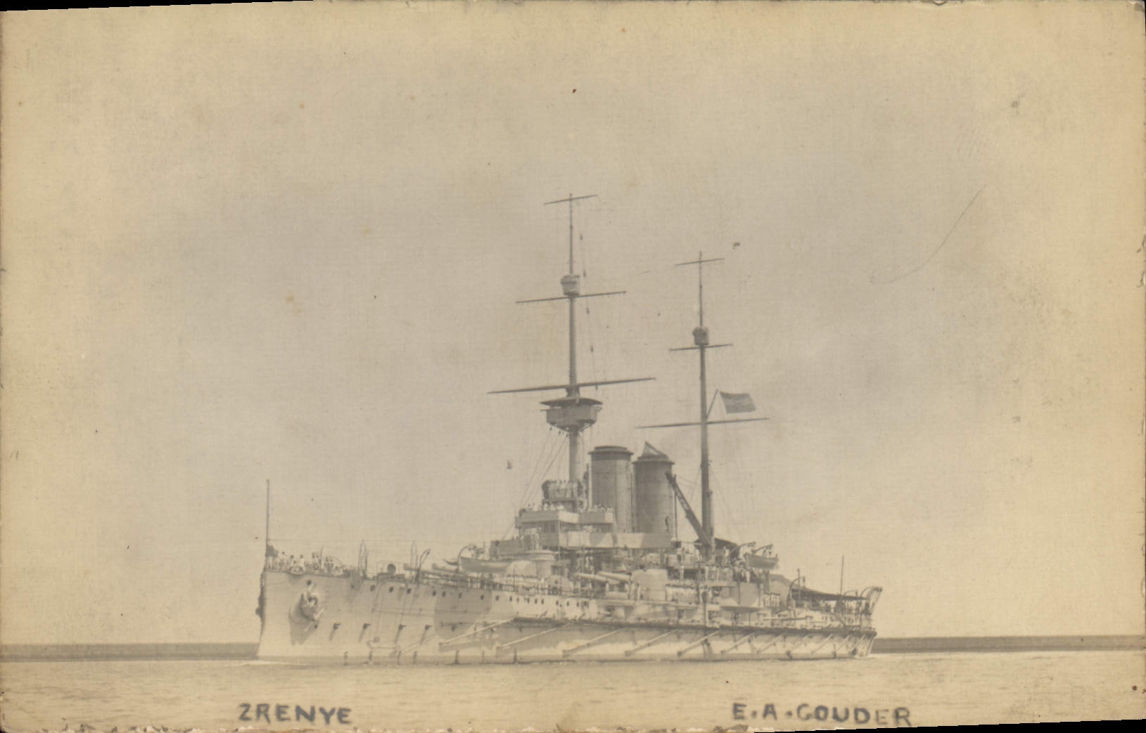 Bateau de guerre — ZRENYE — E.A. GOUDER