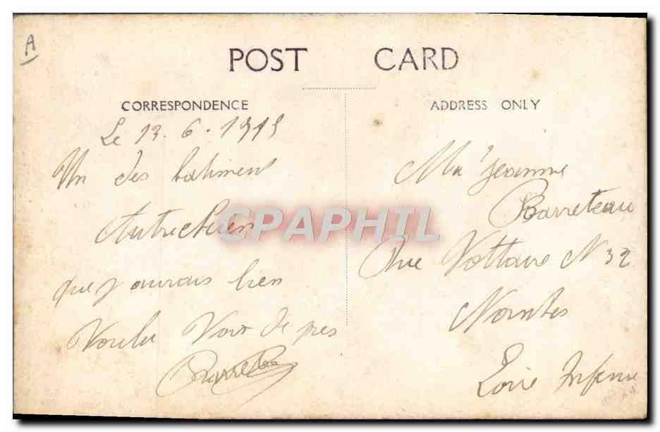 Bateau de guerre — ZRENYE — E.A. GOUDER — Verso