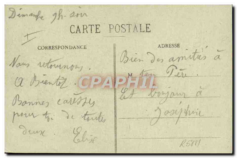 CPA Nancy Place Stanislas Le theatre et Grand Hotel  — Verso