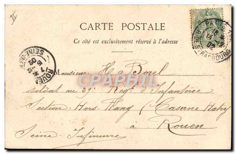 CPA Paris Le theatre des Champs Elysees Le theatre Marigny — Verso