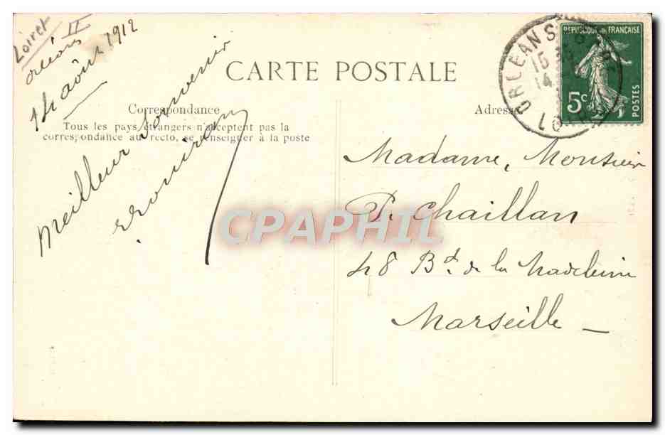 CPA Orleans La catherale et le theatre  — Verso