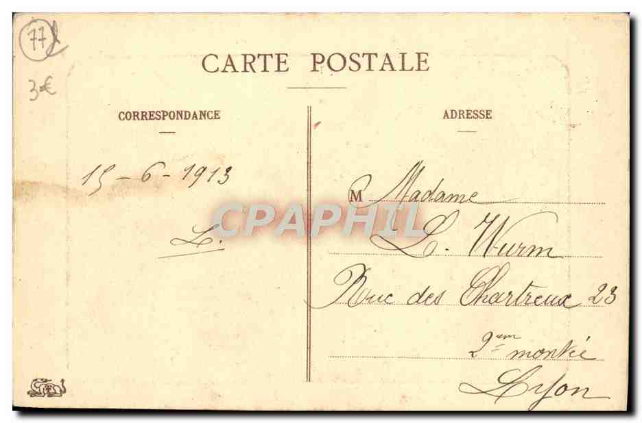 Bosque de Fontainebleau — La Mesa del Rey — editor no visible, n° 71 — Reverso