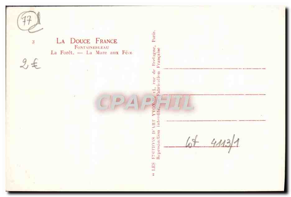 La Foresta — La Piscina delle Fate — Les Éditions d'Art Yvonne, Parigi — Verso