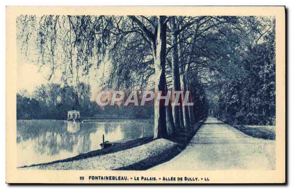 Fontainebleau - Le Palais - Allée de Sully — CPAPHIL