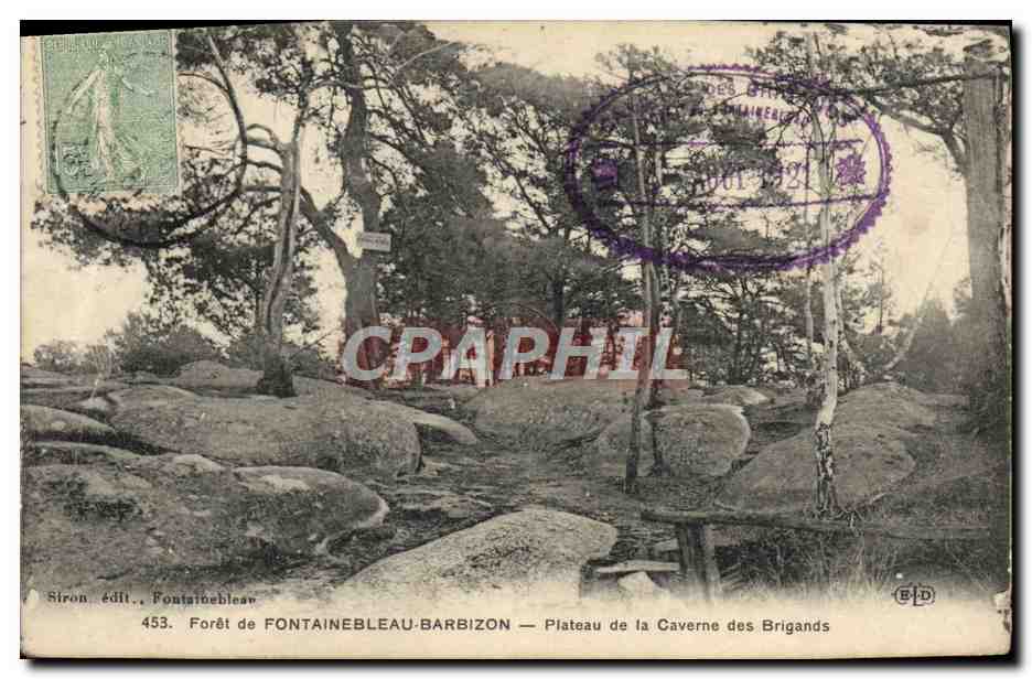 Wald von Fontainebleau-Barbizon — Plateau der Höhle der Brigands — Verlag Siron, n°453