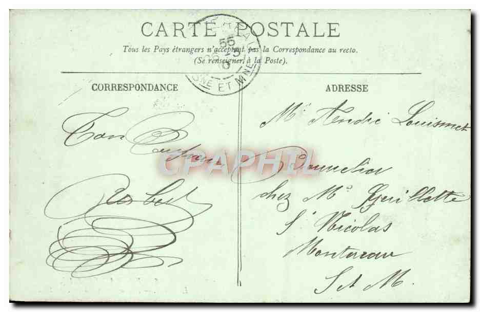 Fontainebleau — El Palacio. El Estanque de los Carpes — LL. 18 — Reverso