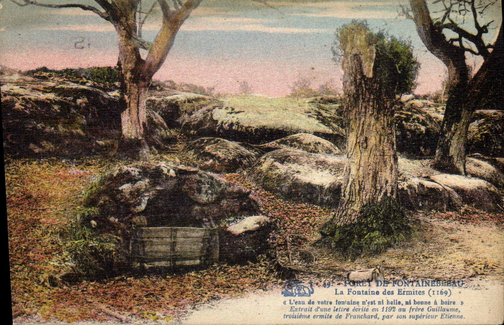 Foresta di Fontainebleau — La Fontana degli Eremiti — Editore anonimo, n°49