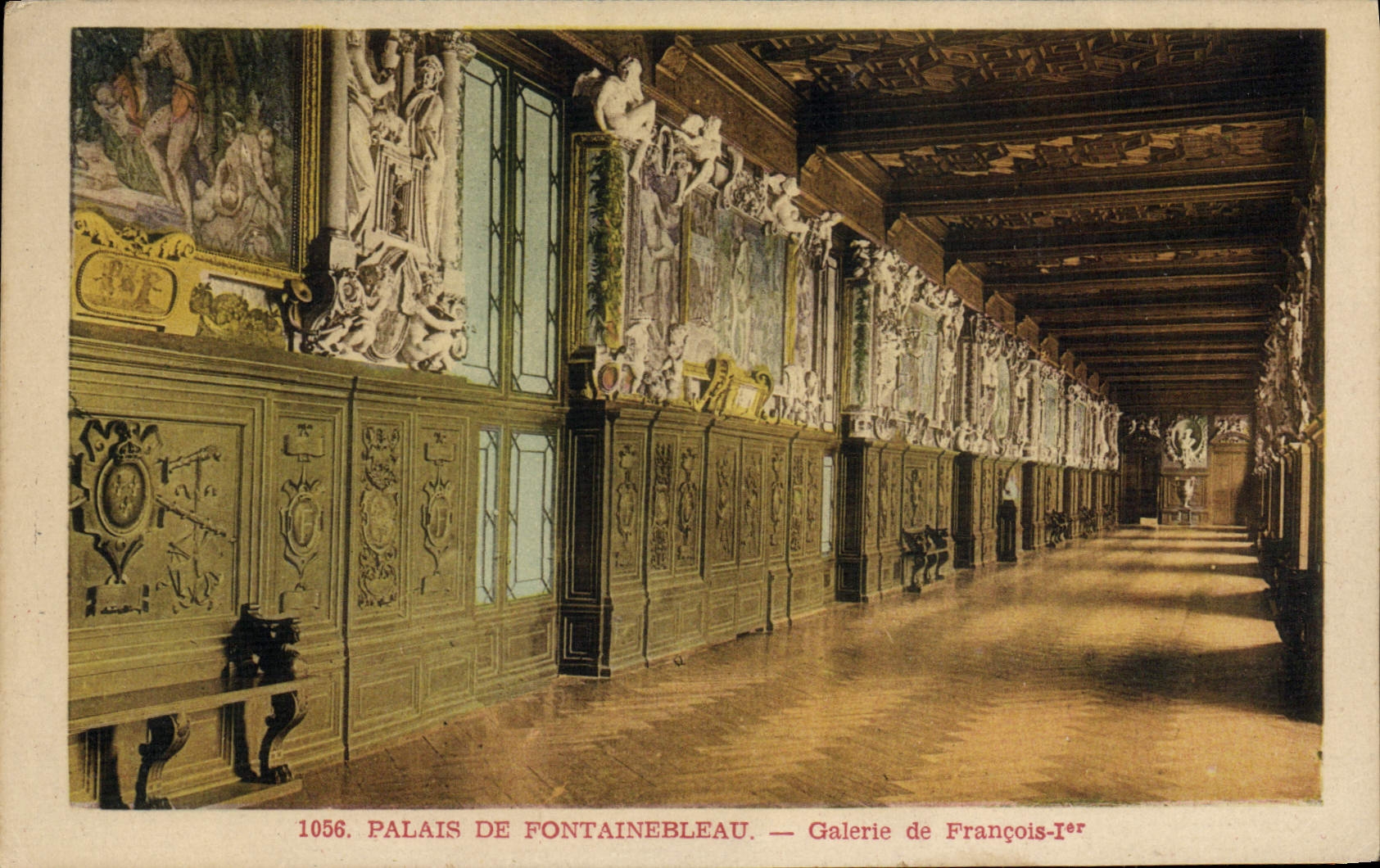 Palacio de Fontainebleau — Galería de Francisco I — Editor: Colección Artística M. (n° 1056)
