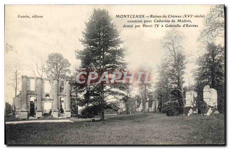 CPA Montceaux Ruines du Chateau construit par Catherine de Medicis 