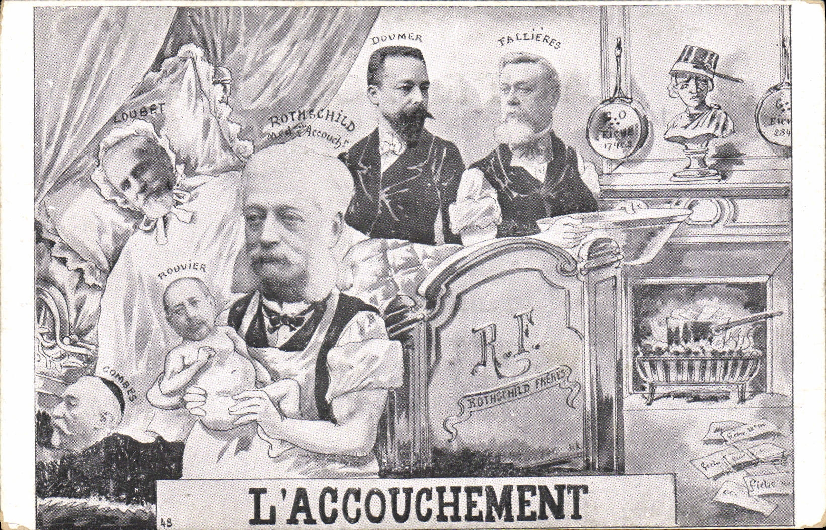 CPA Rothschild Freres Loubet Doumer Fallieres Rouvier Combes 