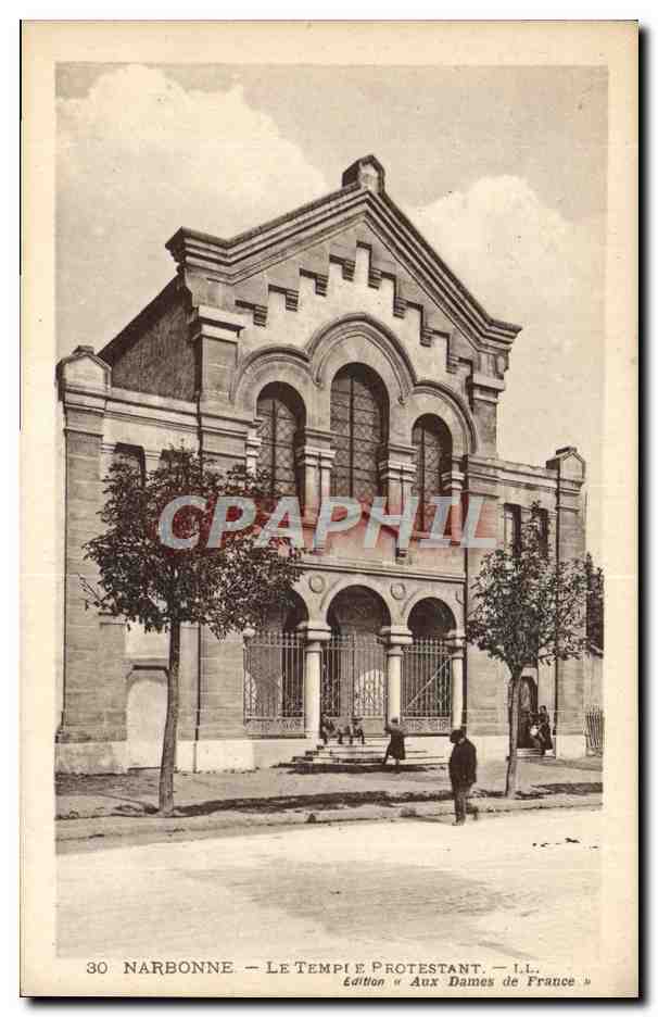 CPA Narbonne Le Temple protestant 