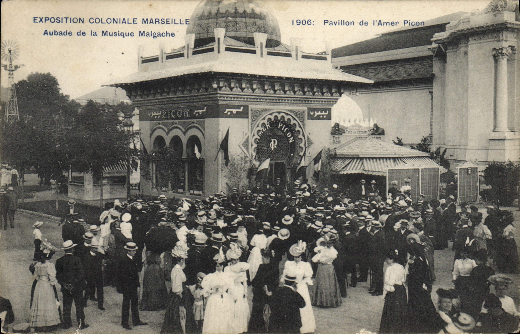 Exposition Coloniale Marseille — Aubade de la Musique Malgache — Pavillon de l'Amer Picon, 1906