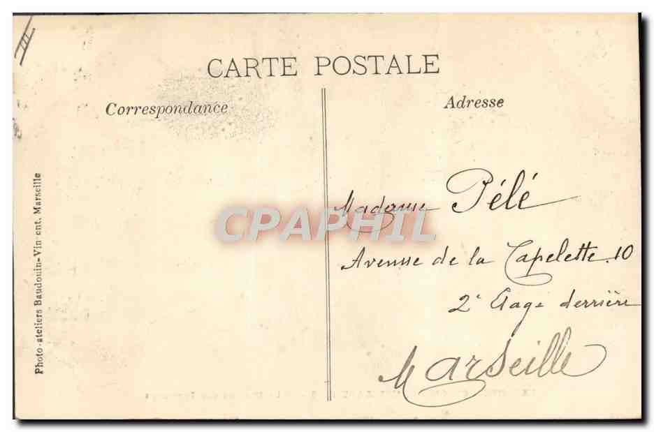 Exposition Coloniale, Marseille 1906 — La Musique des Tramways — Photo-statio Beaumont-Vin, Marseille — Reverso