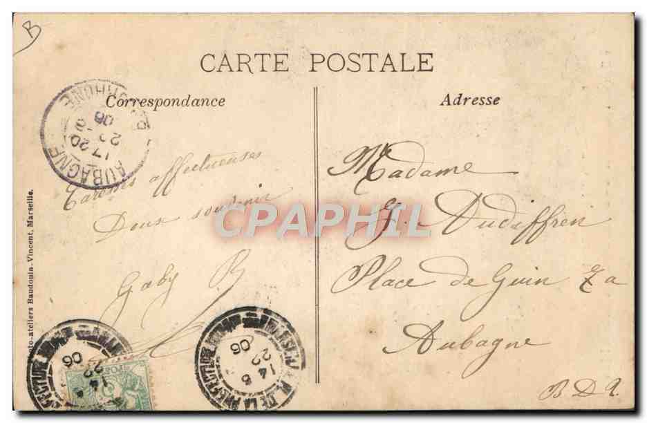 Exposition Coloniale, MARSEILLE 1906 — Pavillon de l'Amer Picon — Distribution des Echantillons — Reverso
