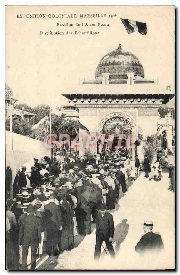 Exposition Coloniale, Marseille 1906 — Pavillon de l'Amer Picon — Distribution des Echantillons