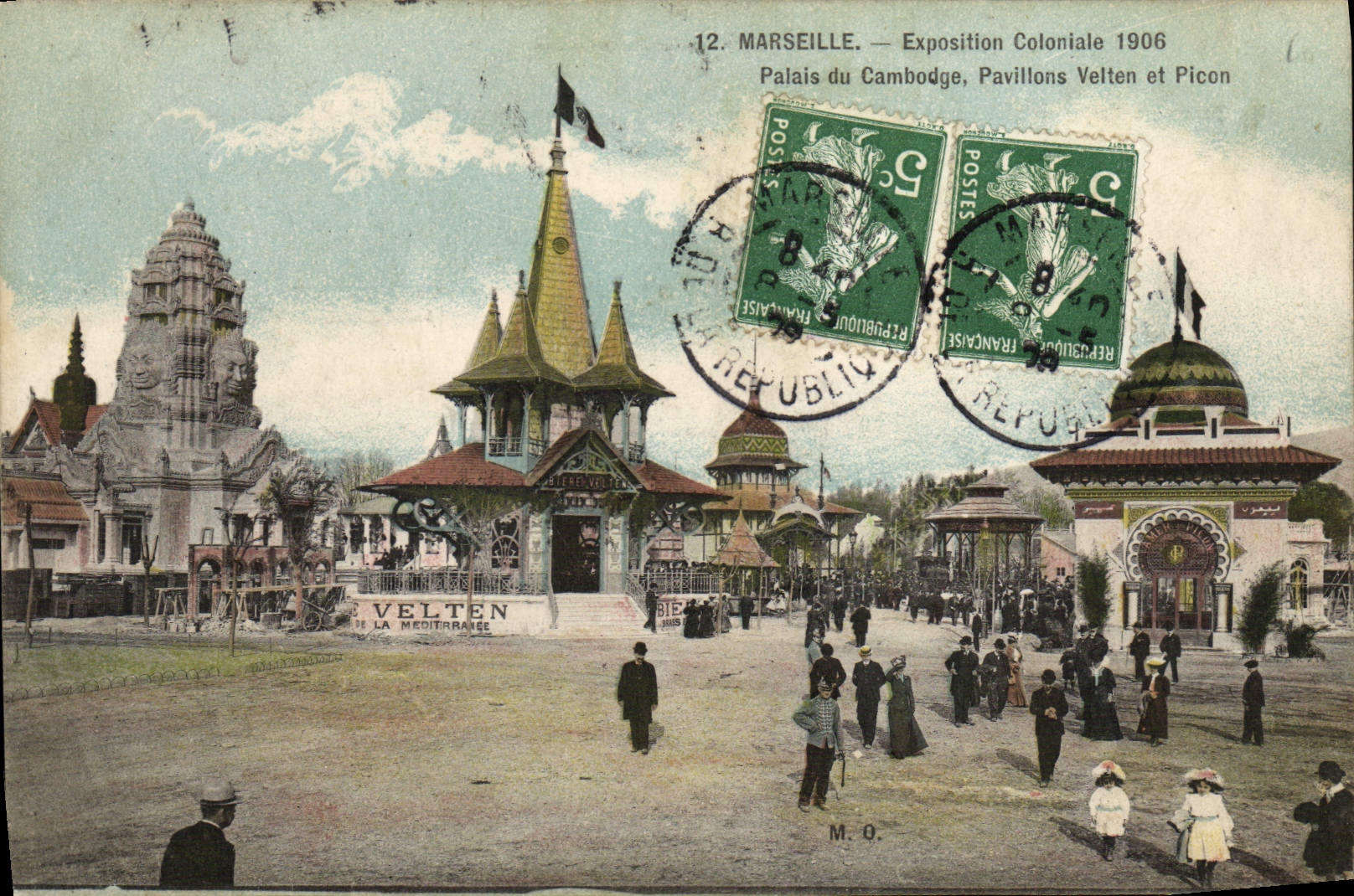 Marseille — Exposition Coloniale 1906 — Palais du Cambodge, Pavillons Velten et Picon