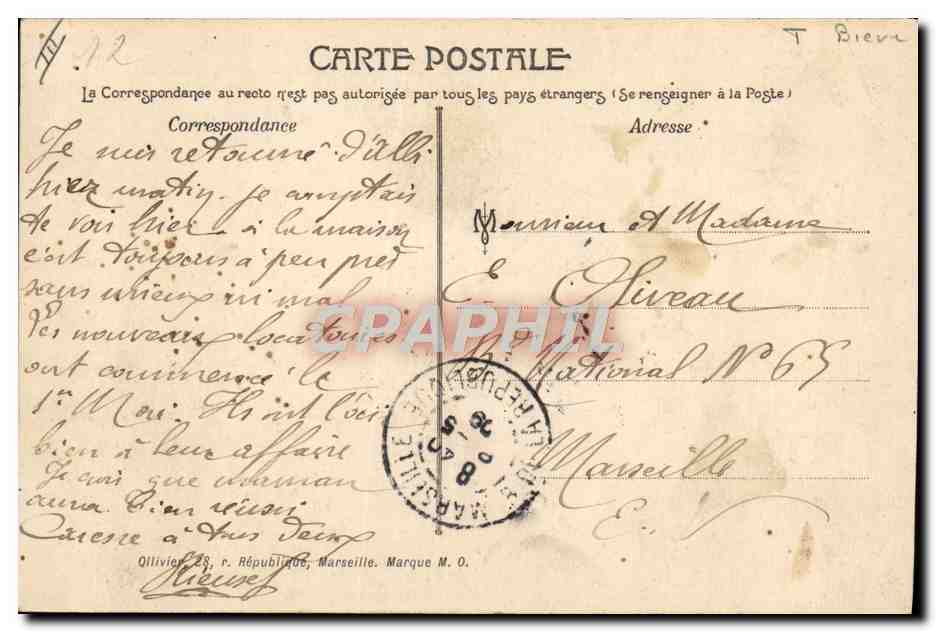 Marseille — Exposition Coloniale 1906 — Palais du Cambodge, Pavillons Velten et Picon — Verso