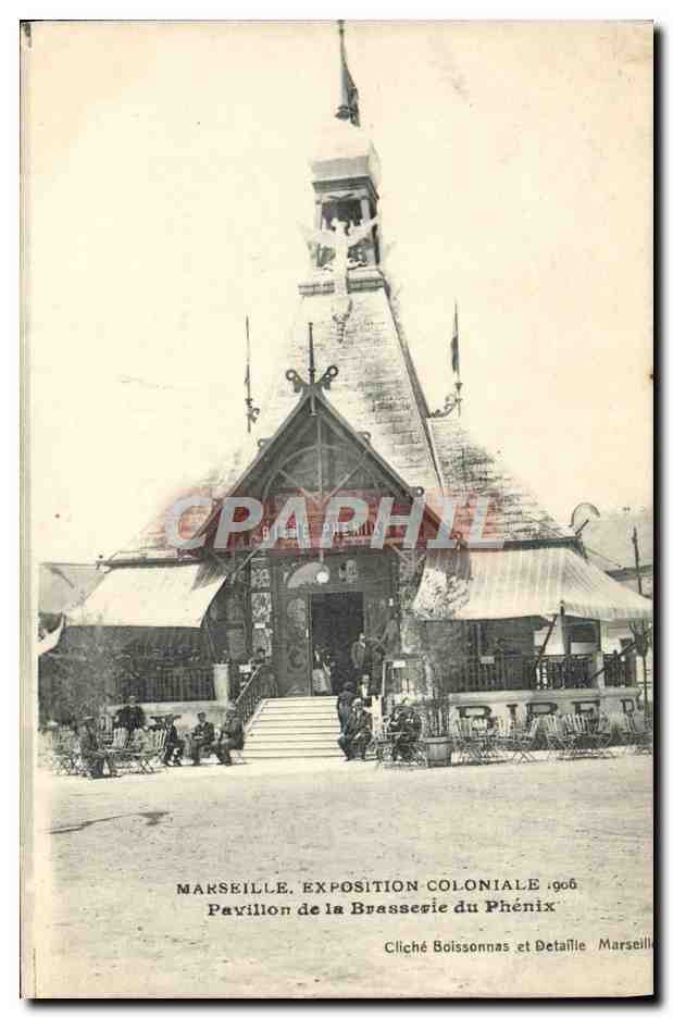 Marseille, Exposition Coloniale 1906 — Pavillon de la Brasserie du Phénix — Cliché Boissonnas et Détaille