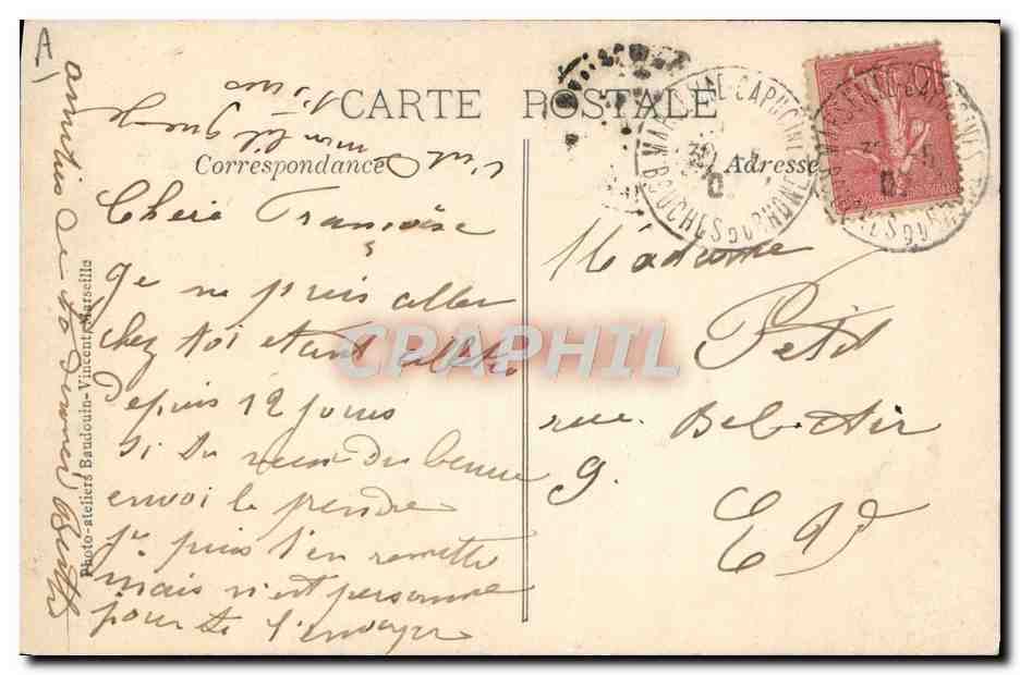Exposition Coloniale, Marseille 1906 — Pavillon de l'Amer Picon — Distribution des Échantillons — Verso