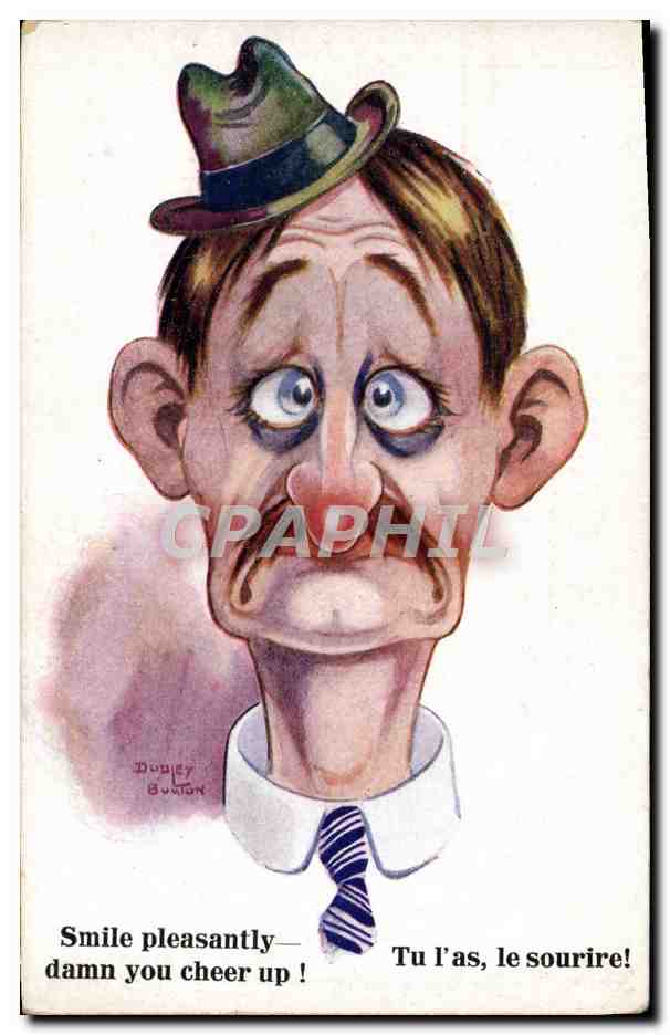 CPA Illustrateur Homme Smile pleasantly 