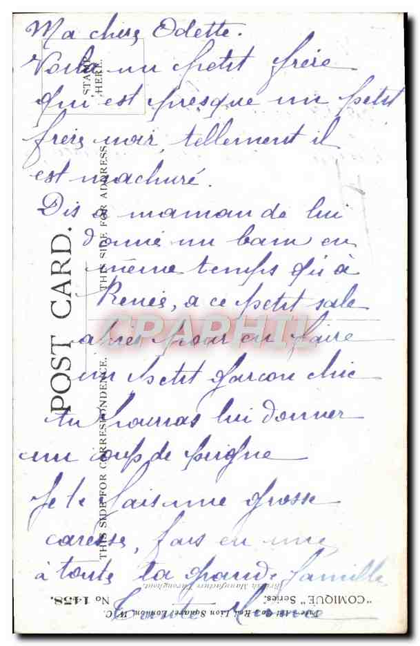 CPA Illustrateur Enfant Donald Mc Gill mother missed me int he wash  — Rückseite