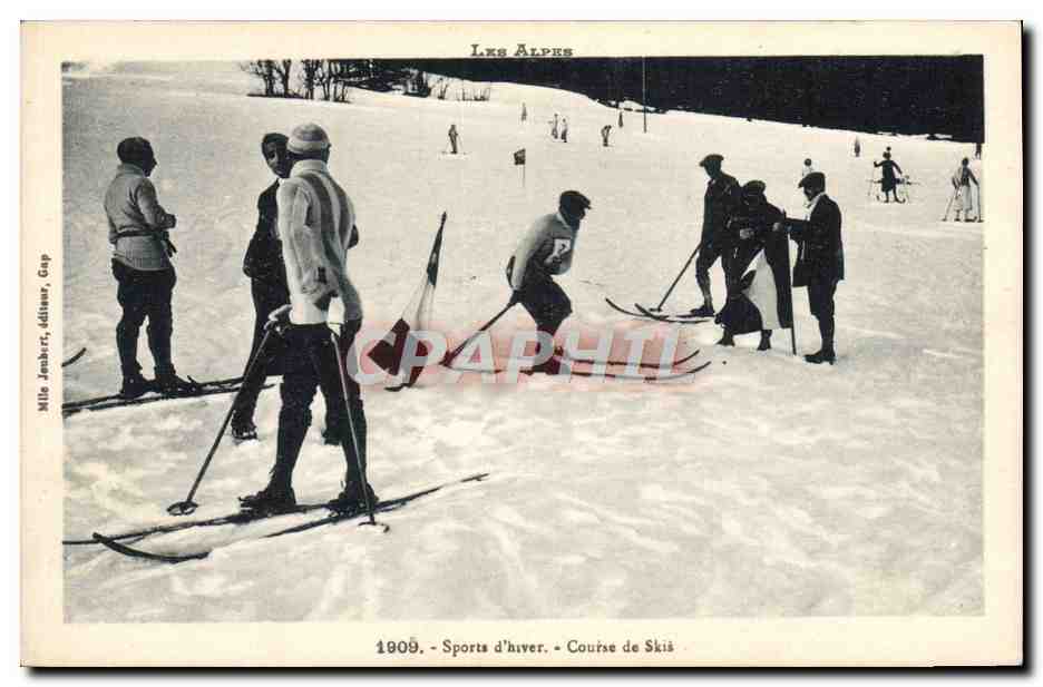 Course de Ski — Sports d'hiver — 1909 — Milo Jambert, éditeur, Gap