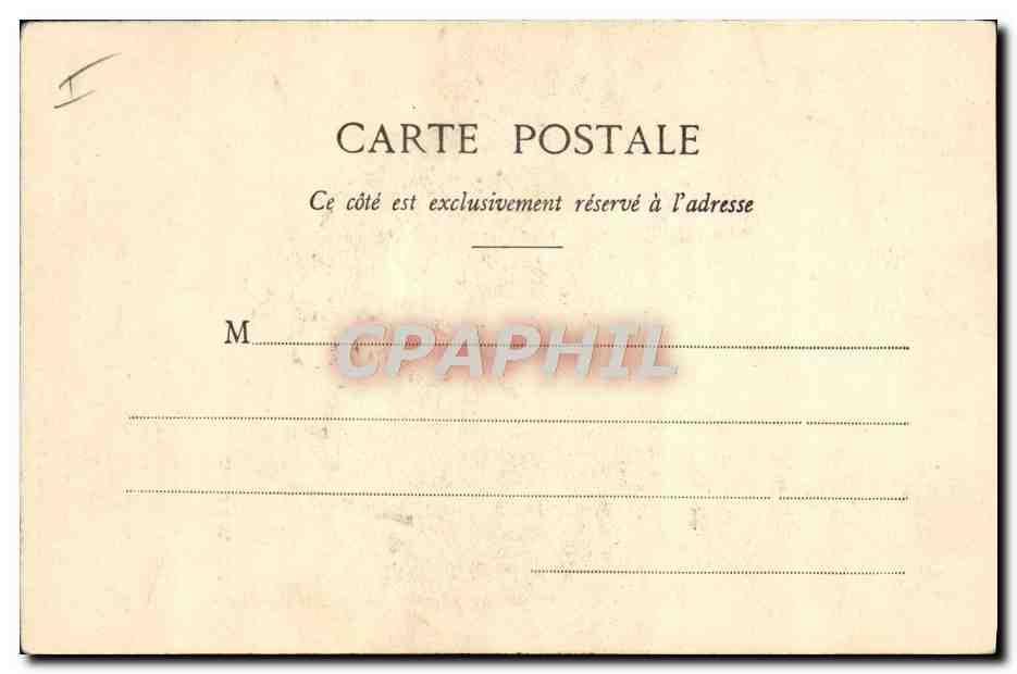 CPA Train Locomotive Femme En wagon — Verso