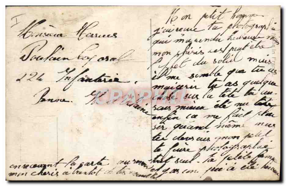 CPA Train Locomotive Enfant — Verso