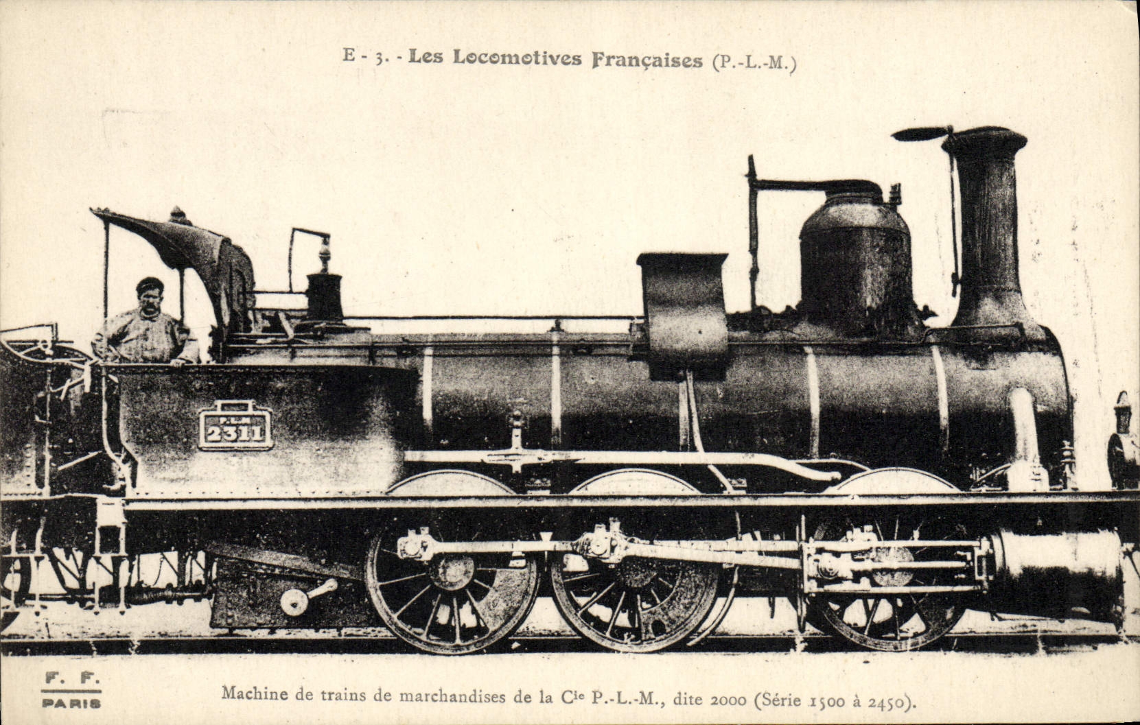 CPA Train Locomotive PLM Machine de trains de marchandises de la Cie PLM dite 2000