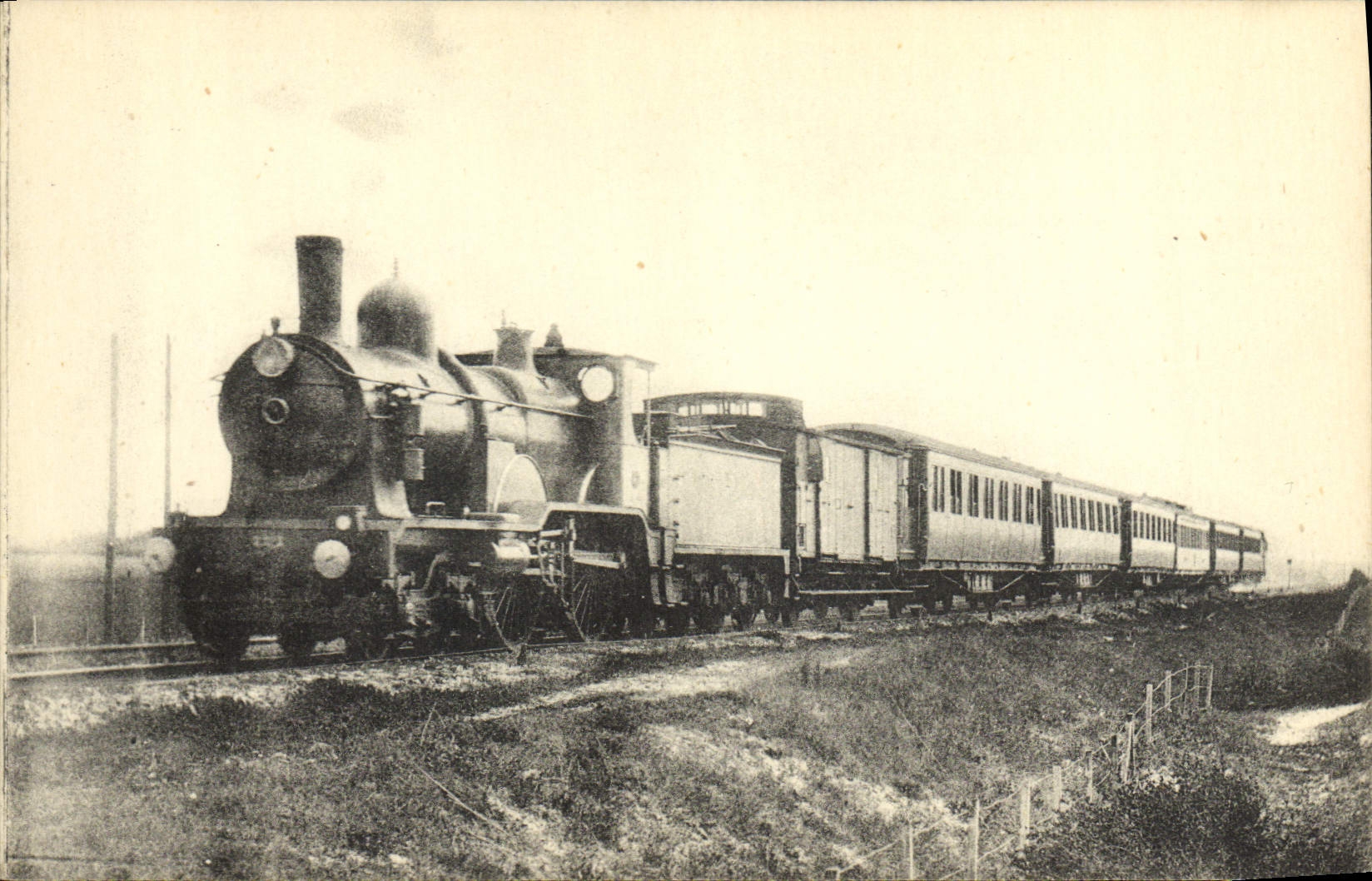 CPA Train Locomotive Reseeau du Nord Un rapide de Bruxelles vers 1905