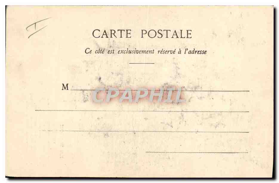 CPA Train Locomotive Femme En wagon — Verso