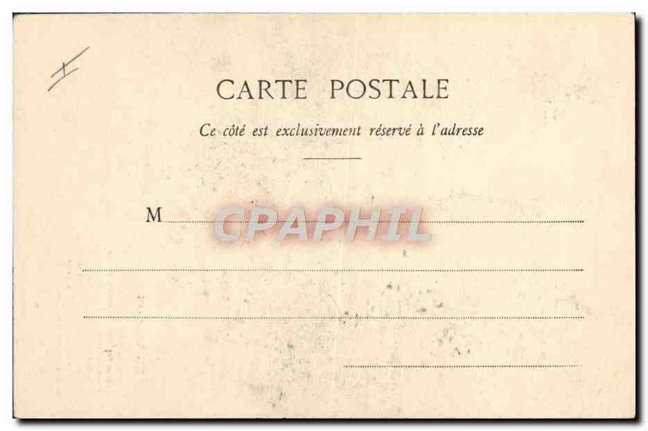 CPA Train Locomotive Femme En wagon — Verso