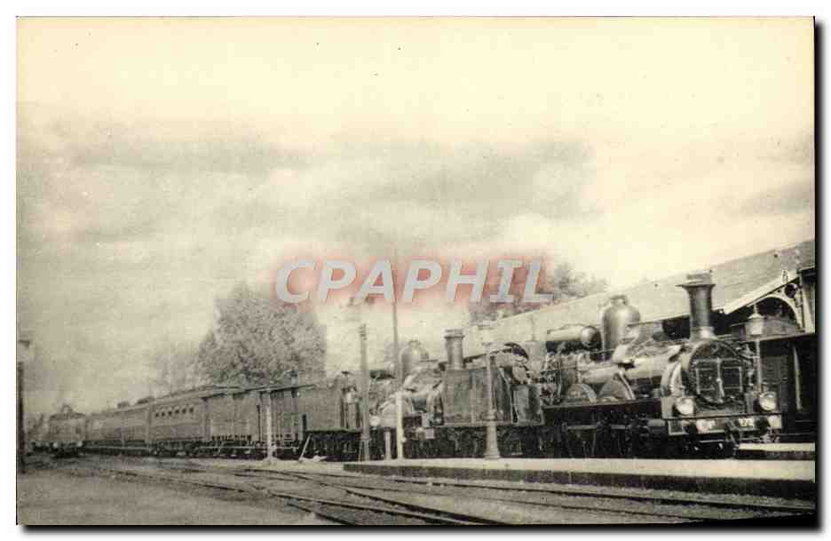 CPA Train Locomotive Reseau PLM Le train rapide de la Cote d'Azur 