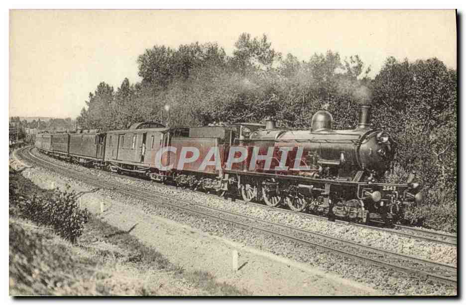 CPA Train Locomotive Reseau du Nord Un train express remorque par la machine Atlantic 2643