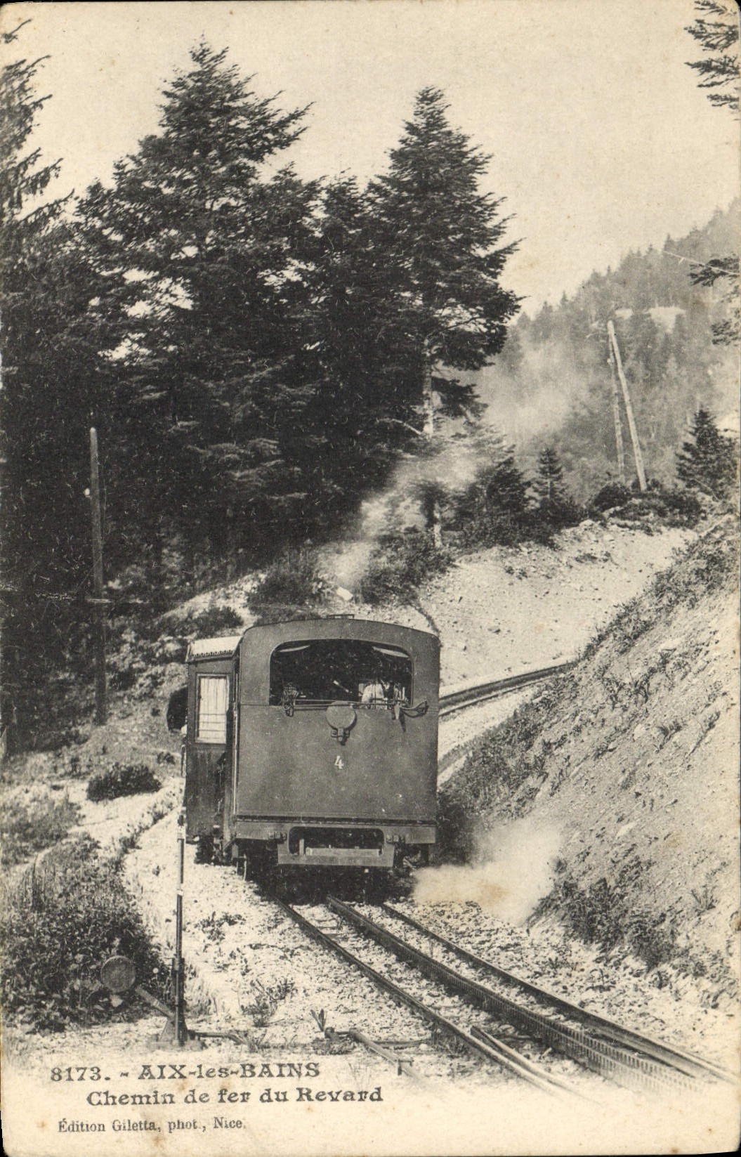 CPA Train Locomotive Aix les Bains Chemin de fer du Revard