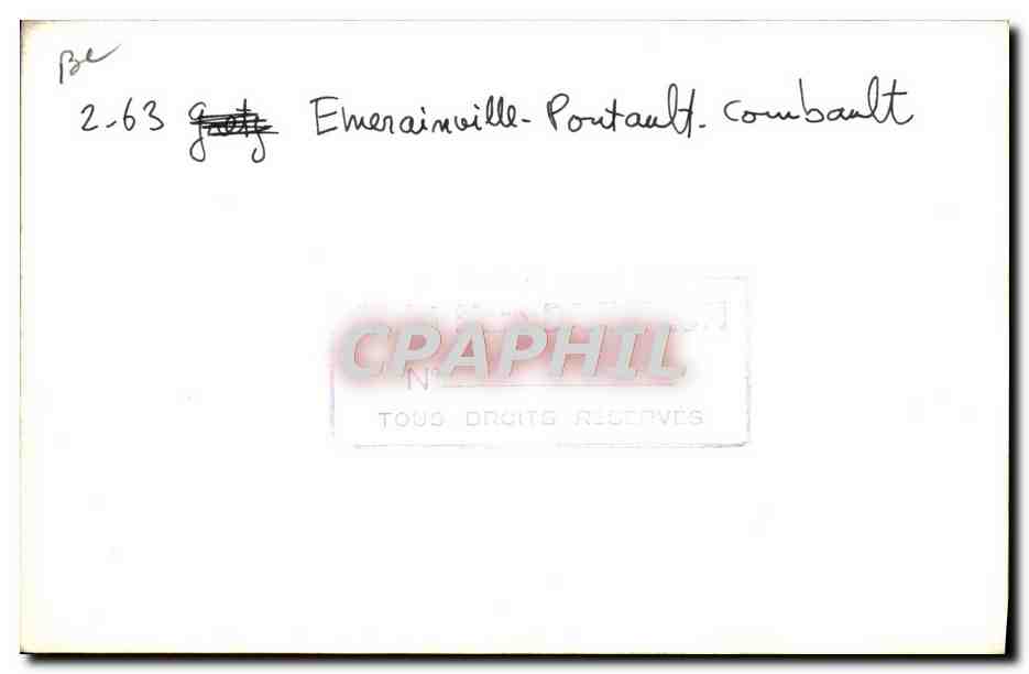 Photo Train Locomotive Emerainville Pontault Combault  — Rückseite