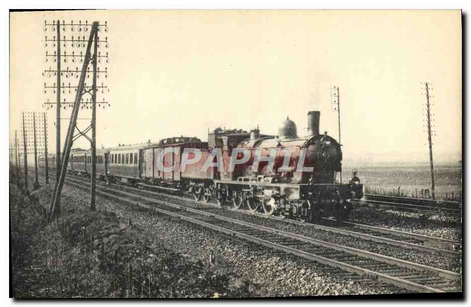 CPA Train Locomotive Region du Nord Saint Denis et Villiers le Bel Section Paris a Creil