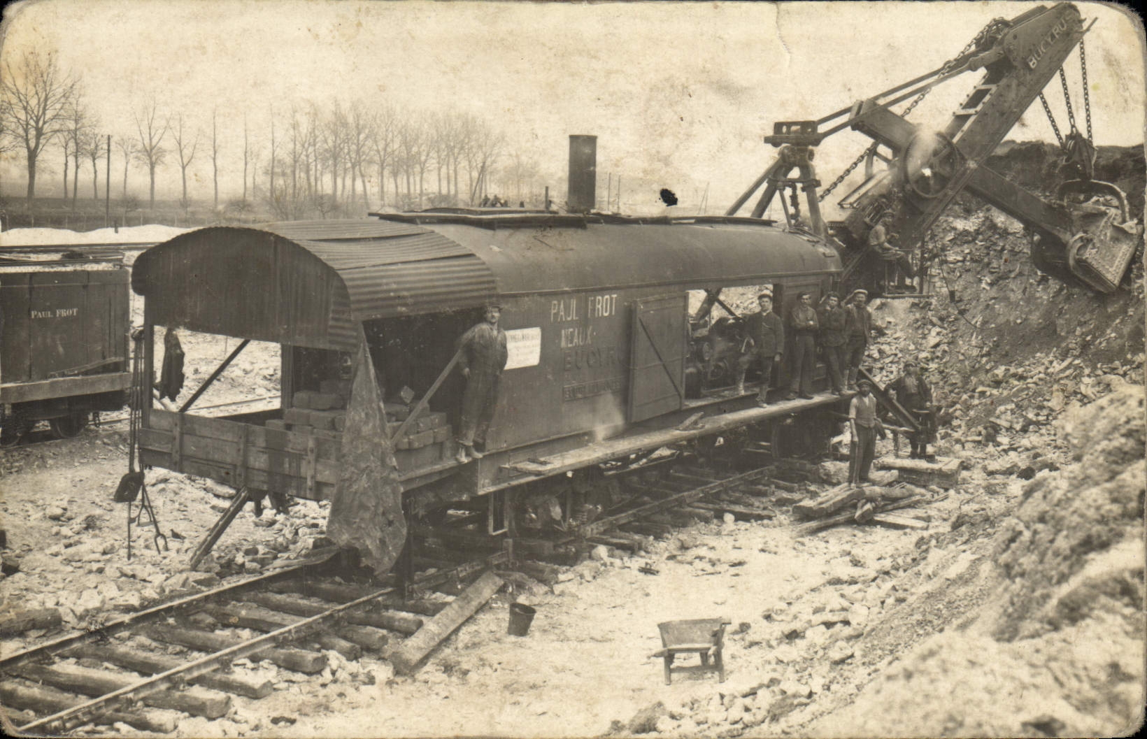 CARTE PHOTO Train Machine
