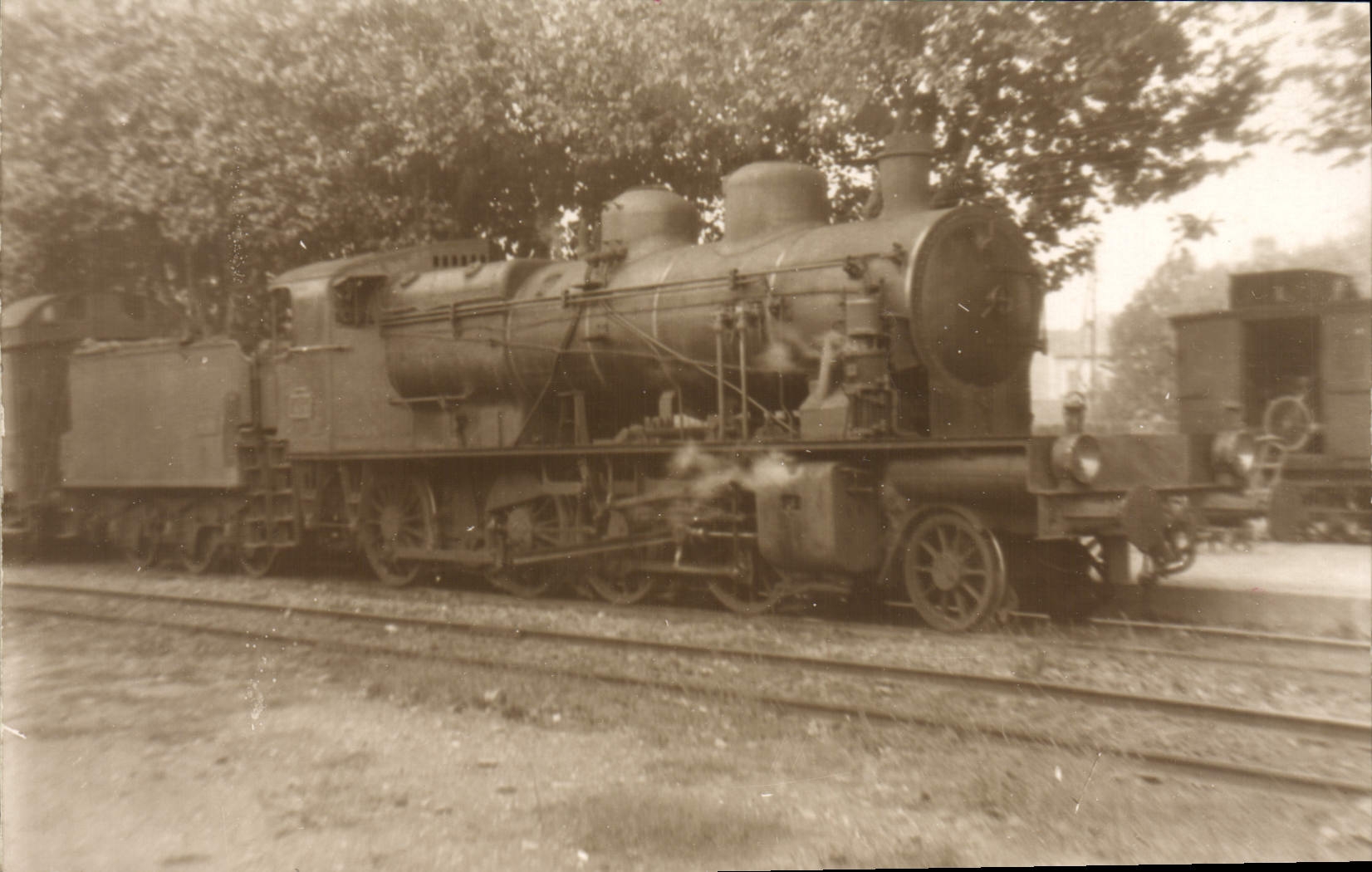 CARTE PHOTO Train Locomotive 