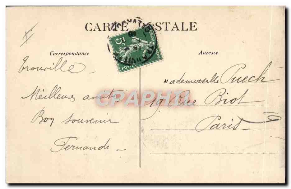 Les Cotes de la Manche — Rentrée par gros temps — Coll. A.P. n°14 — Verso