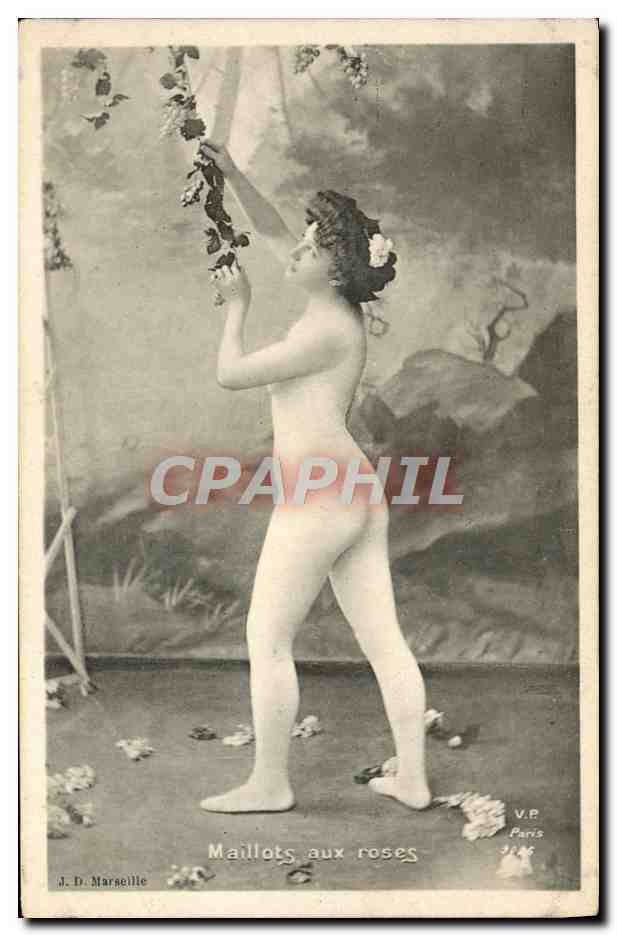 Nue aux roses — scène de théâtre — J. D. Marseille, n° 346 - Anverso