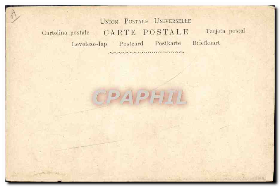 Sujeto mitológico — escena de bosque — Unión Postal Universal — Reverso
