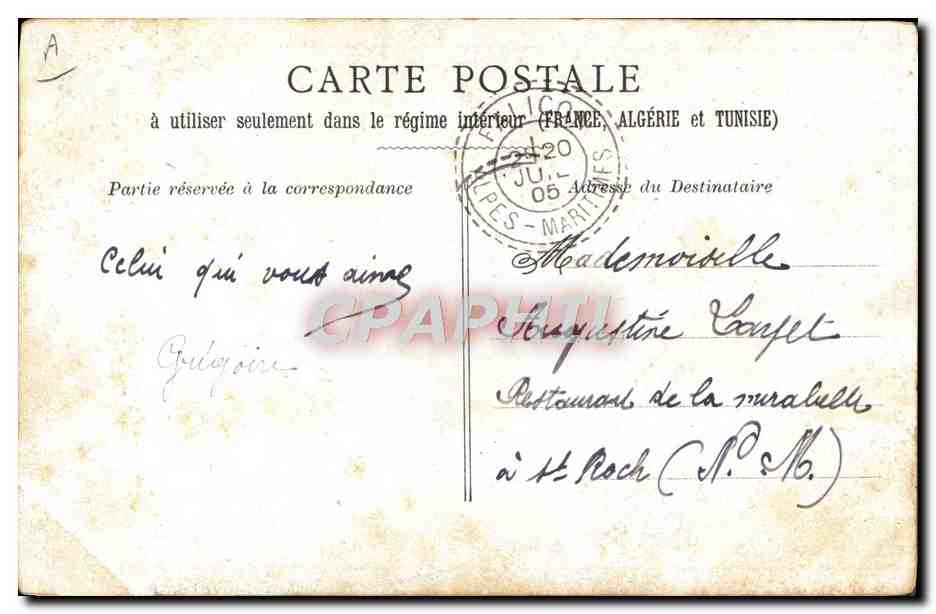Femme allongée sur croissant de lune — scène mythologique — éditeur non visible — Verso