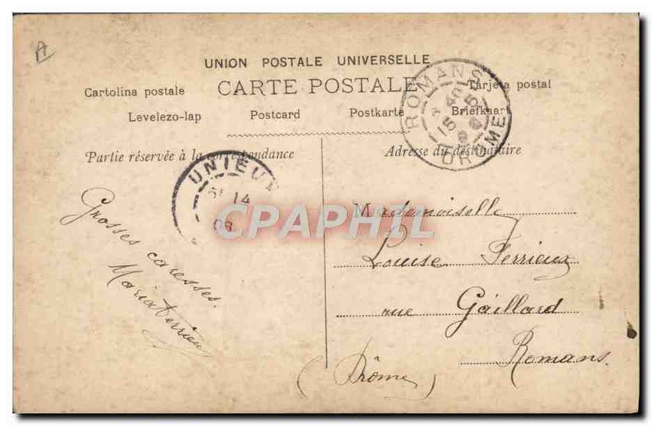 Femme en robe rose tenant un vase — Vignano — éditeur S.W. n° 0455 — Achterkant