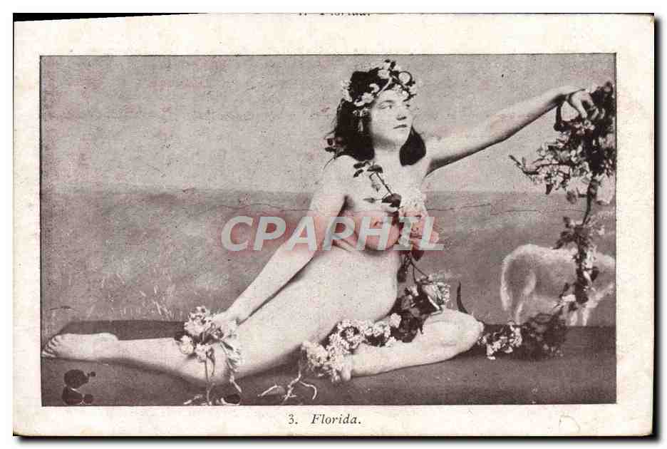 CPA Nu erotique Femme Florida