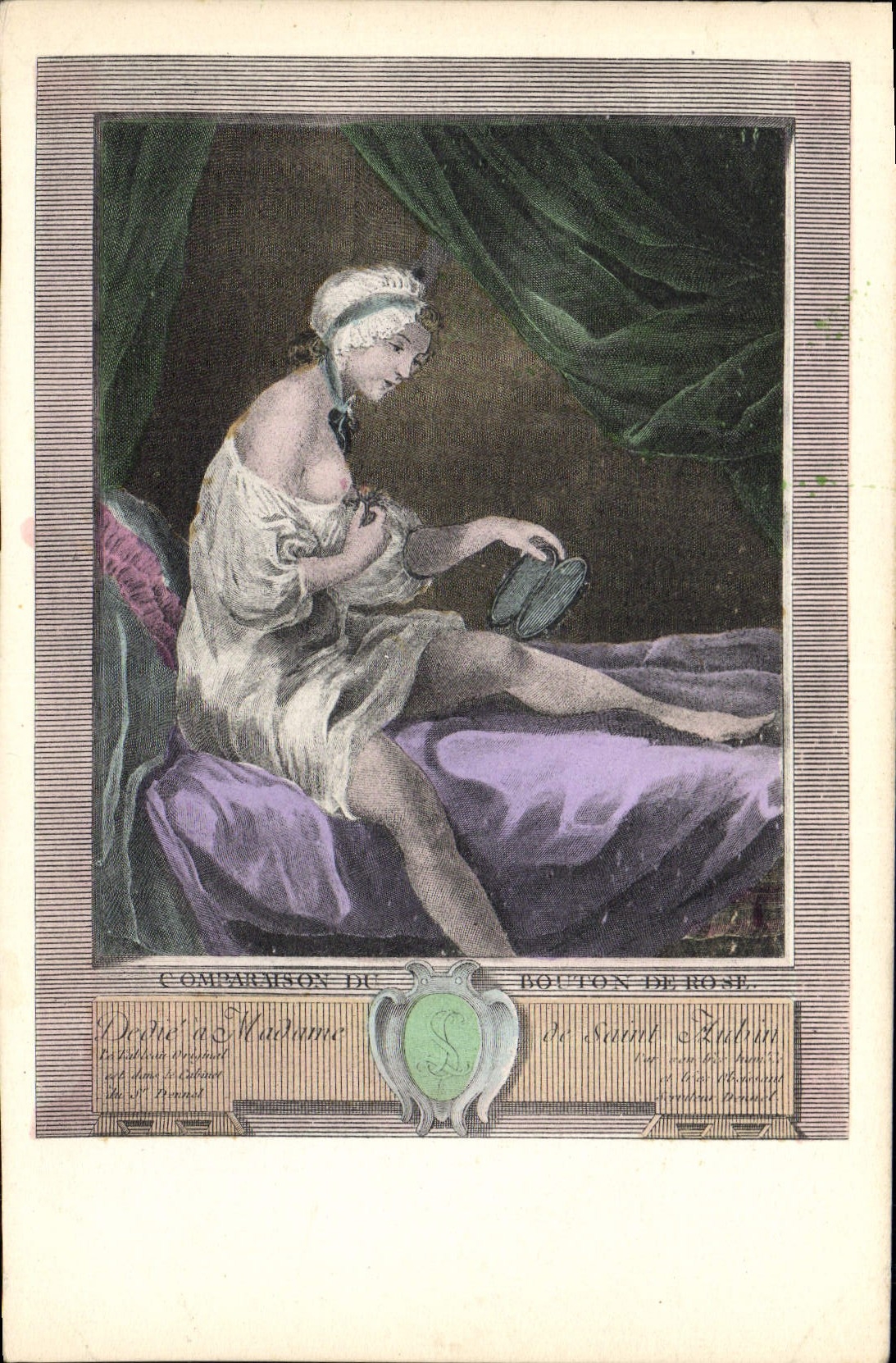 Vergleich des Rosenknopfes — Madame de Saint Aubin — Verlag nicht identifiziert