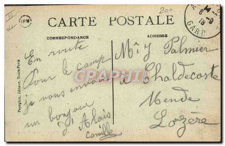 CPA Militaria Revue du 4 juillet 1918 Defile des infirmieres americaines Avenue des Champs Elysees — Rückseite