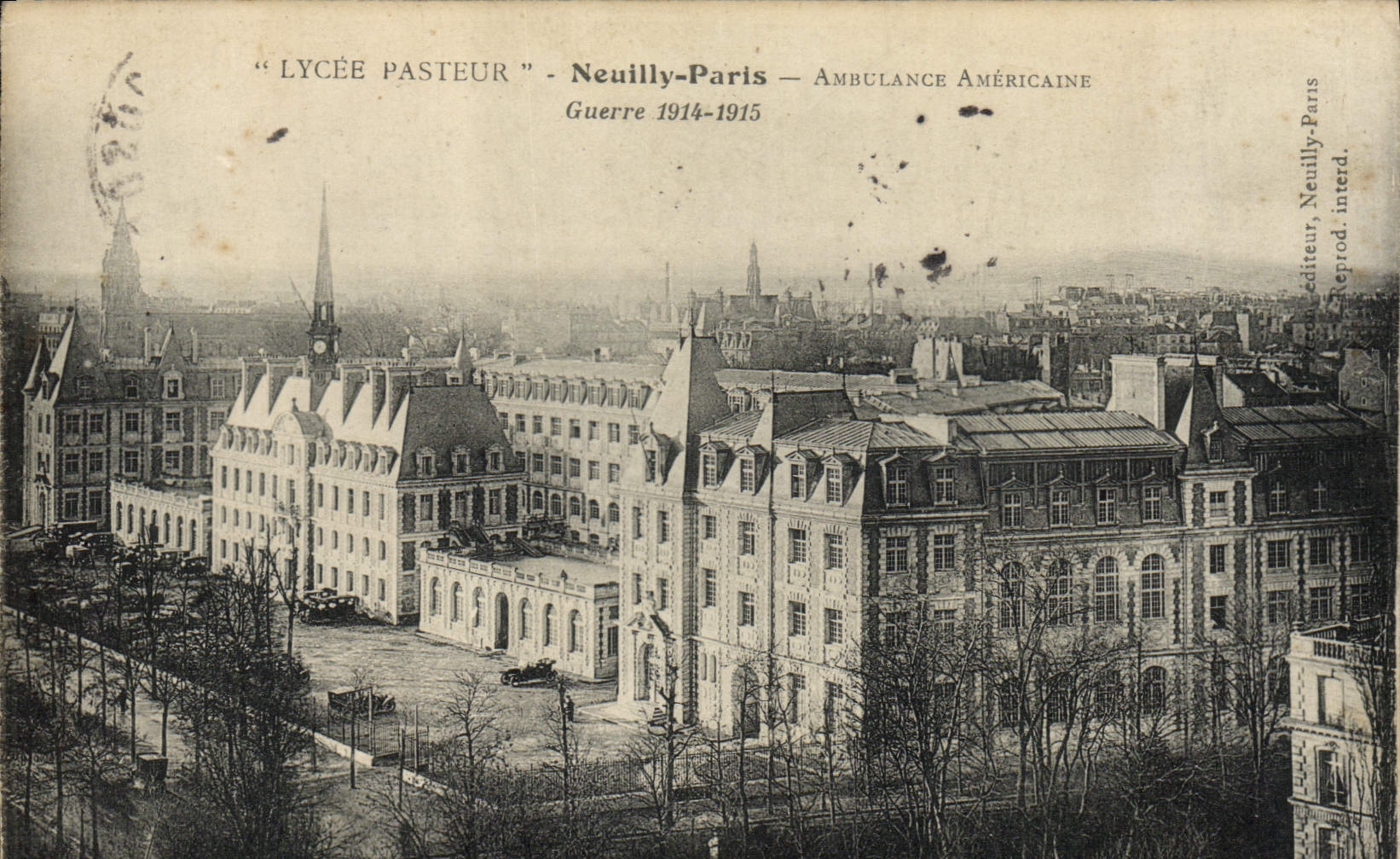 Lycée Pasteur - Neuilly-Paris — Ambulanza Americana — Guerra 1914-1915