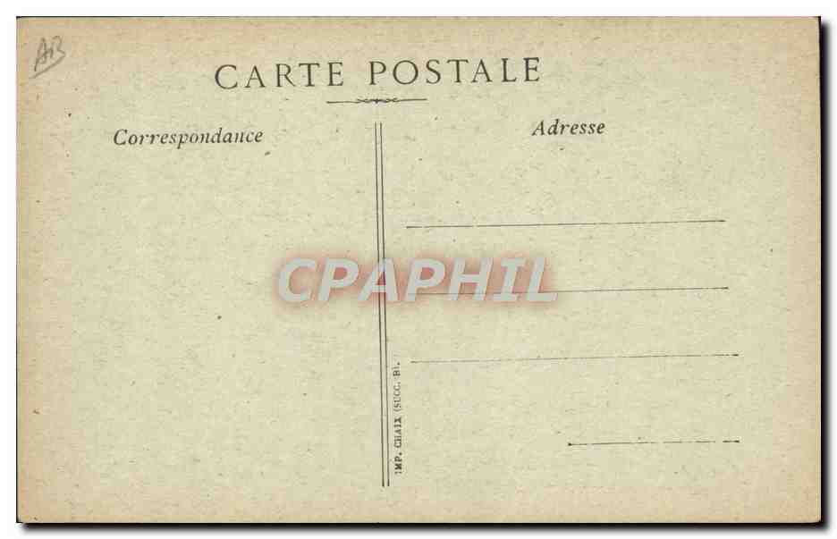 CPA Militaria Bureau de la Tuberculose Croix Rouge americaine  — Rückseite