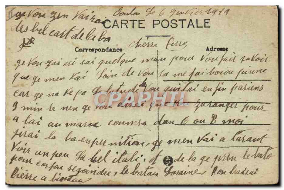 Toulon — Torpilleurs au petit rang — B.C. — n° 173 — Verso
